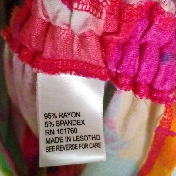 Palm Harbour Tropical three quarter sleeve side runch with drawstings size XL - Picture 5 of 7